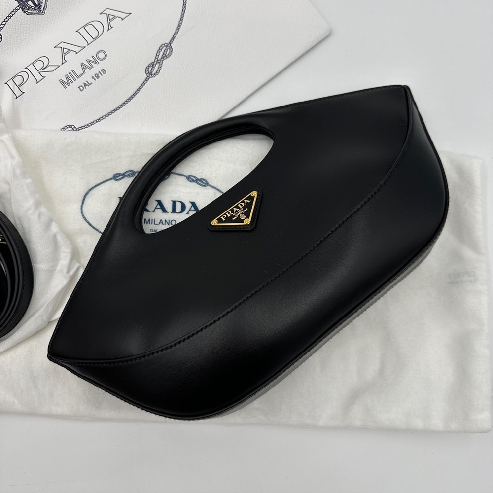 Black Prada Medium Leather Bag